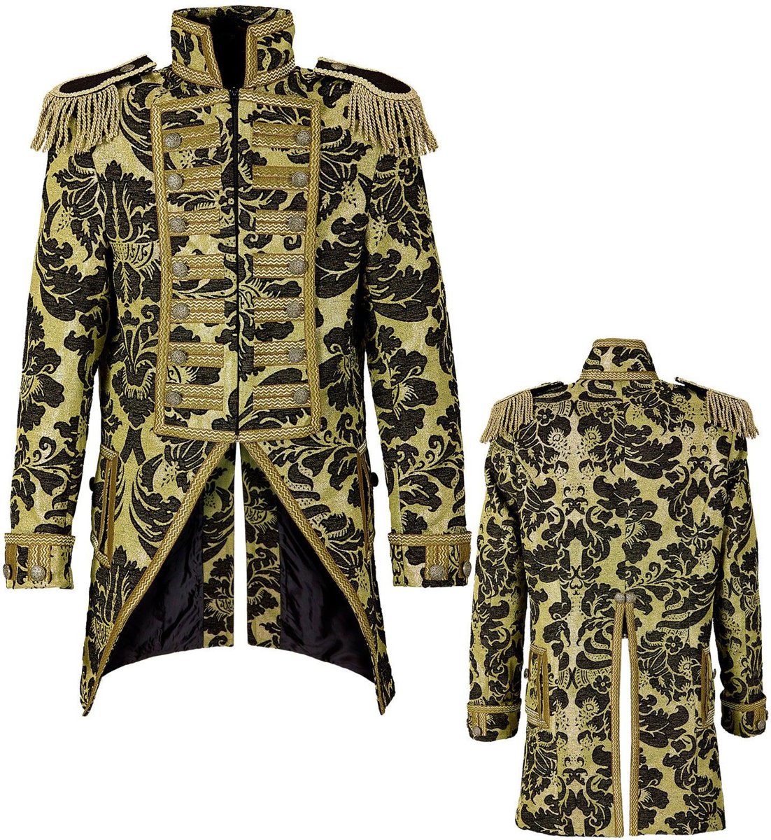 Middeleeuwen & Renaissance Kostuum | Royale Frackjas Parade Goud Man | Small | Halloween | Verkleedkleding